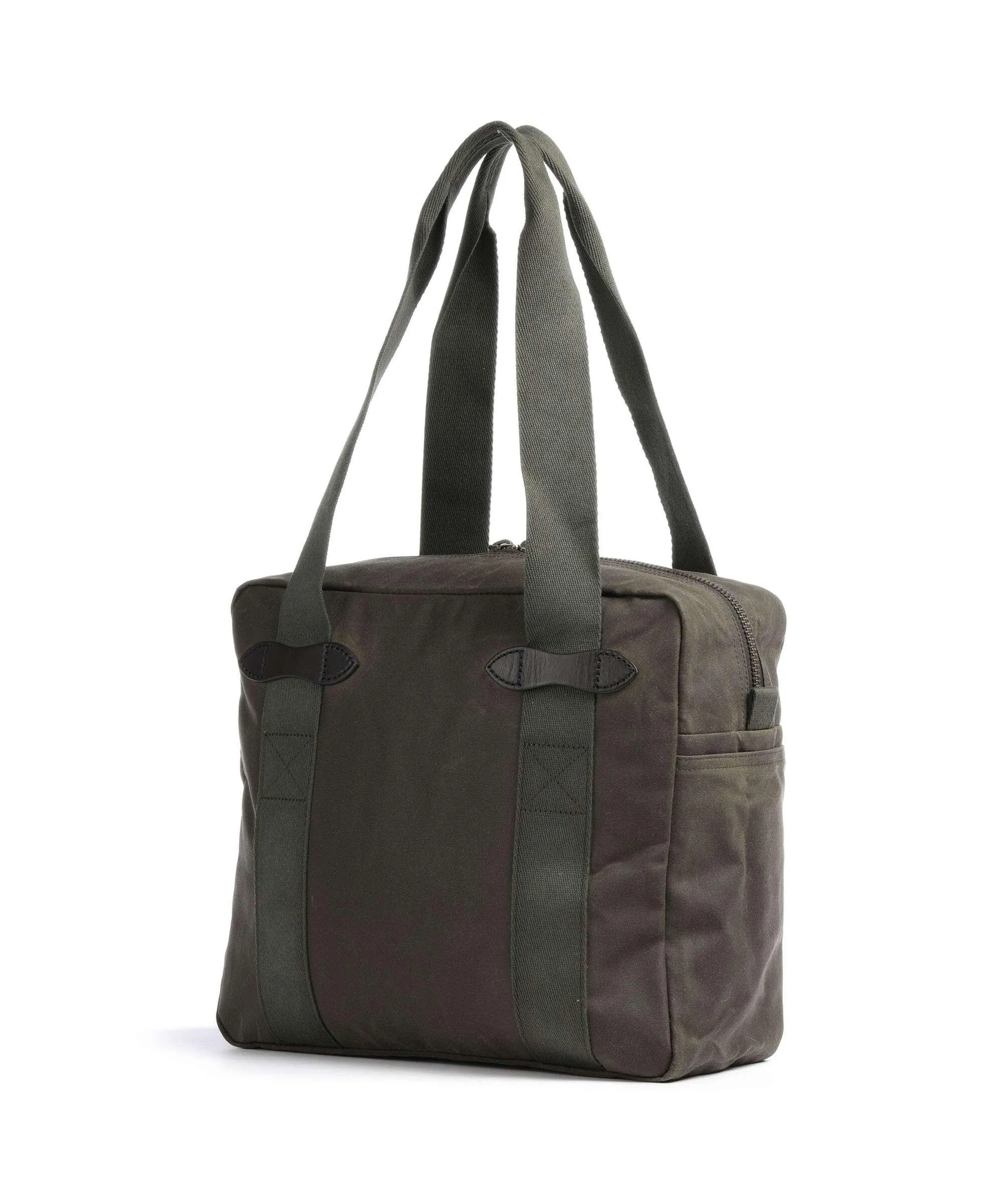  Filson Tin Cloth Borsa a spalla cotone verde-oliva  