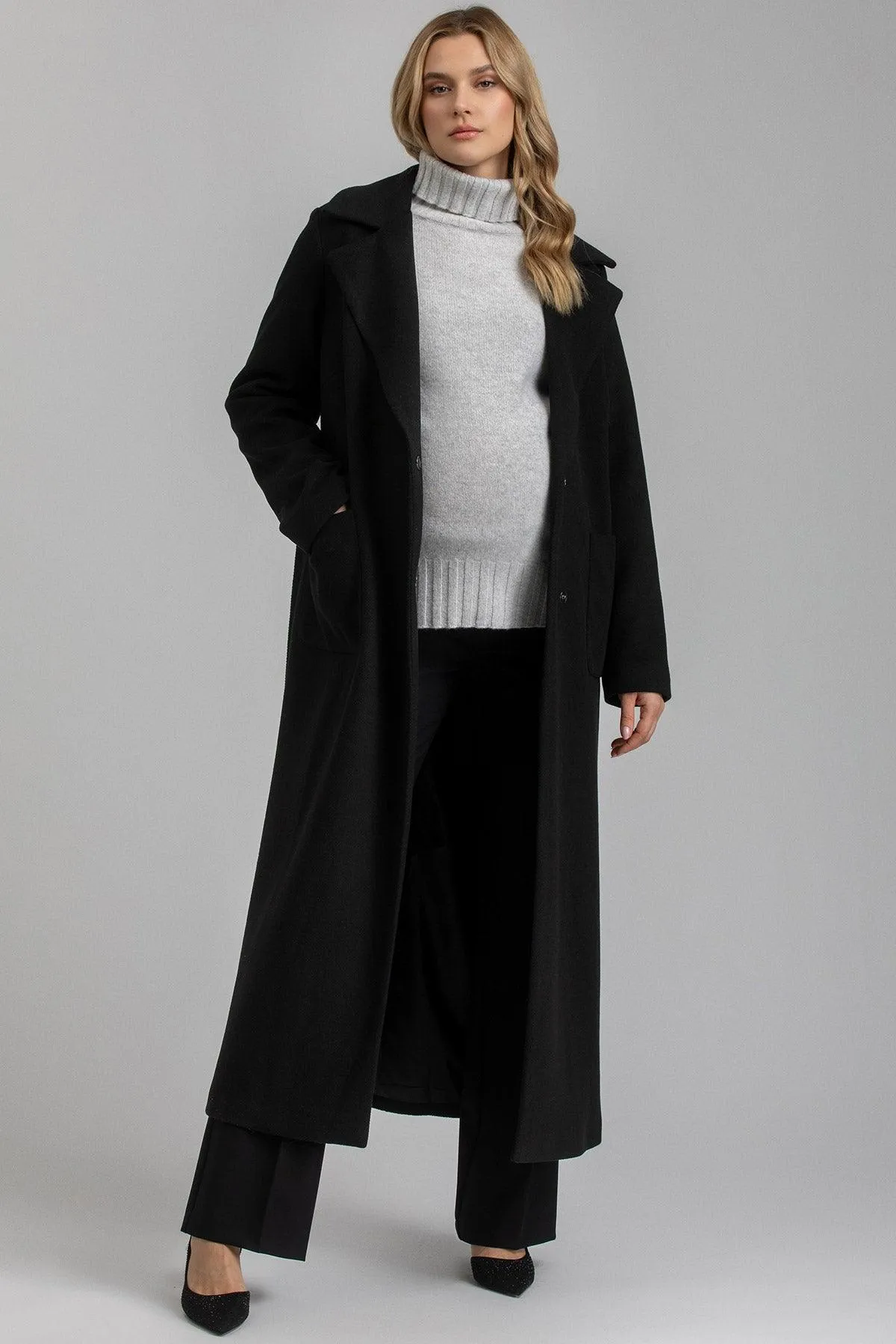 FLAMINIA | Cappotto Premaman Nero