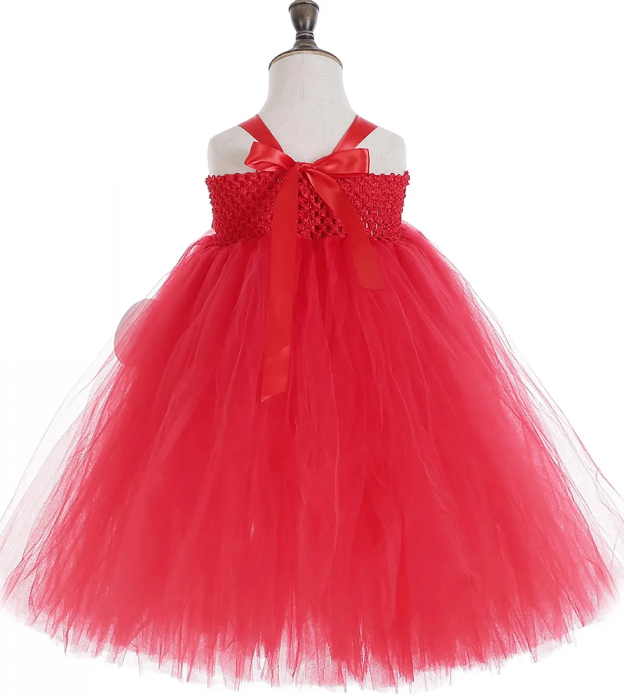 Flower Girl Minnie Abiti per bambini Compleanno Costume di Halloween Neonate Abito lungo tutu con fiocco Fascia per bambini Clo