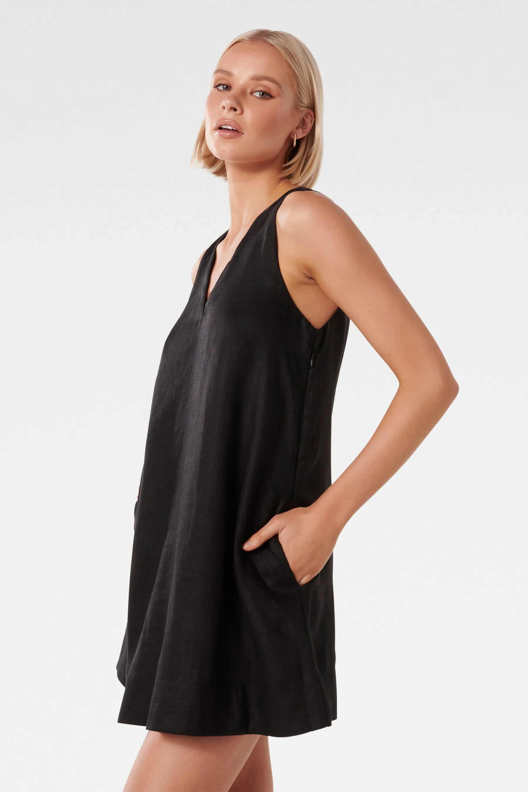 Forever New - Tottie - Abito mini svasato in lino