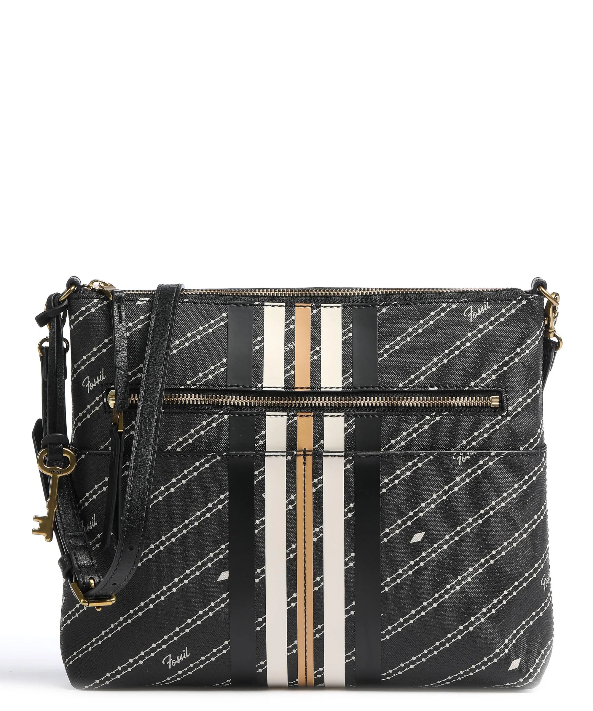  Fossil Fiona Borsa a spalla poliuretano nero  