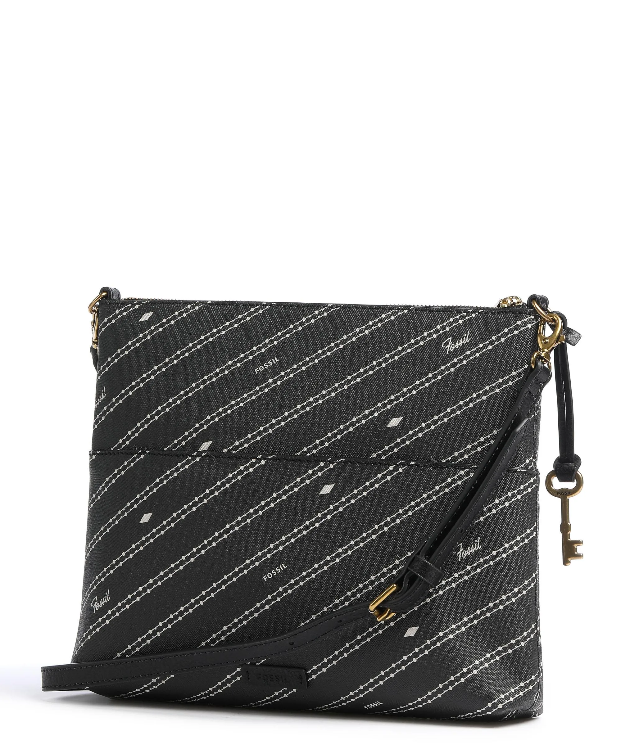 Fossil Fiona Borsa a spalla poliuretano nero  