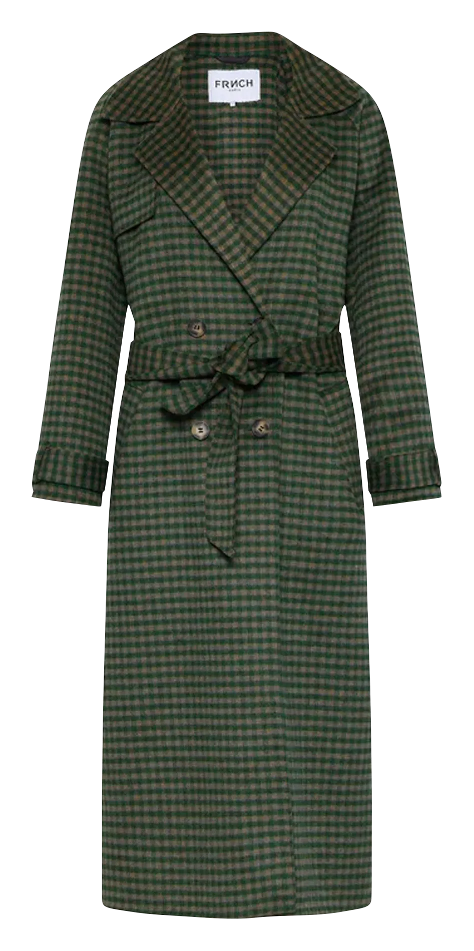  FRNCH   ADELPHIA - Cappotto dritto in lana | Verde