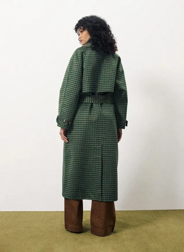  FRNCH   ADELPHIA - Cappotto dritto in lana | Verde