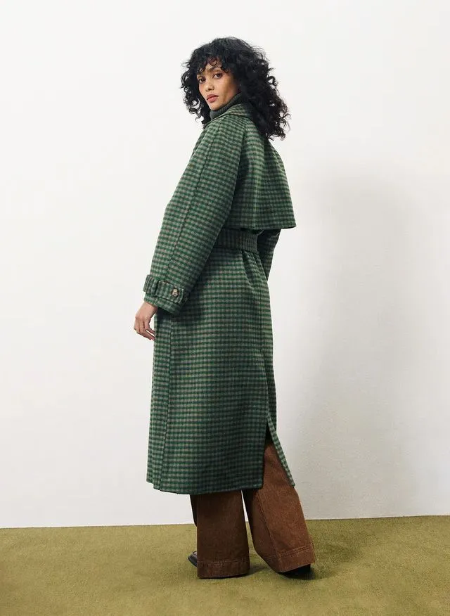  FRNCH   ADELPHIA - Cappotto dritto in lana | Verde