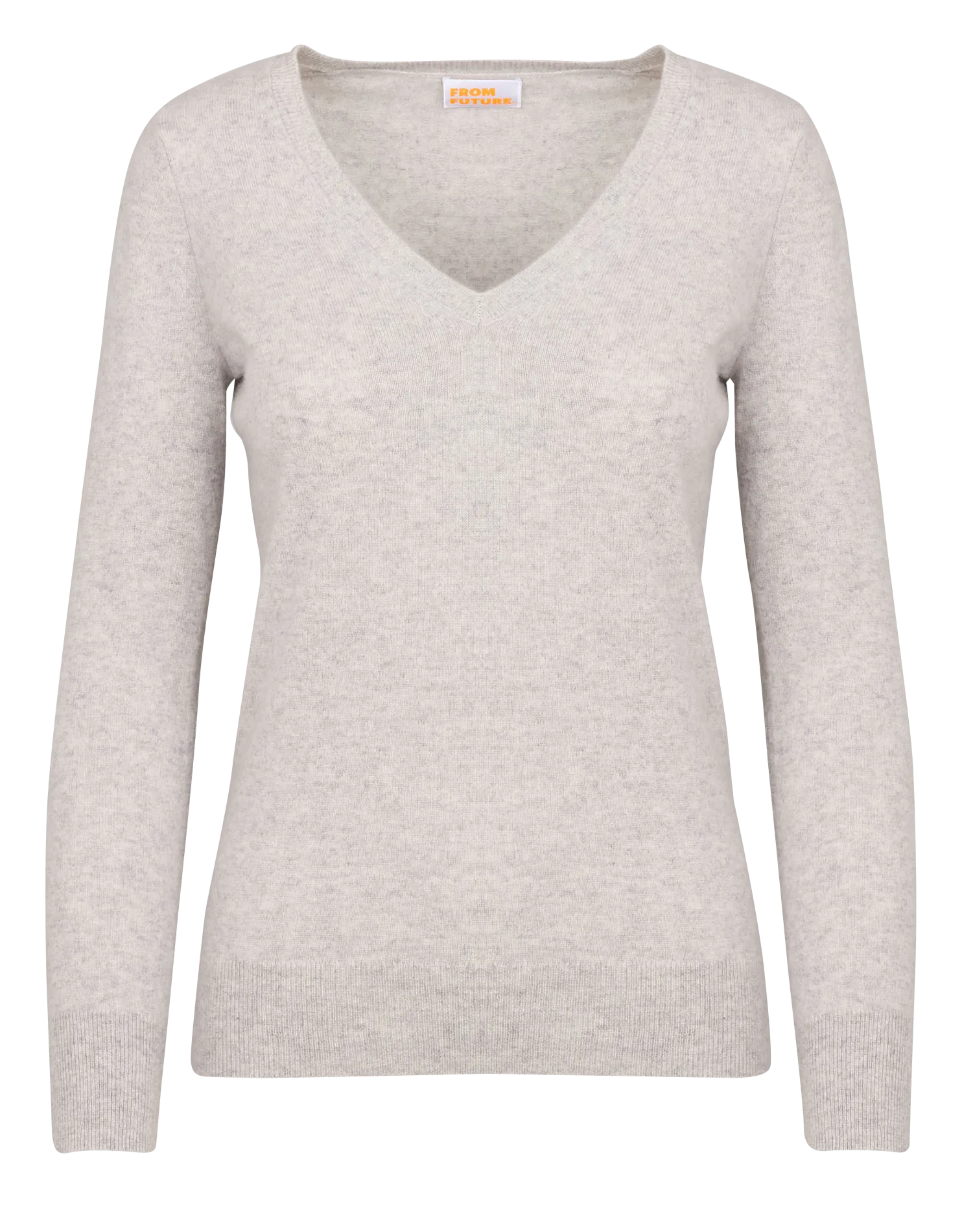  FROM FUTURE   Maglione dritto con scollo a V in cashmere | Grigio