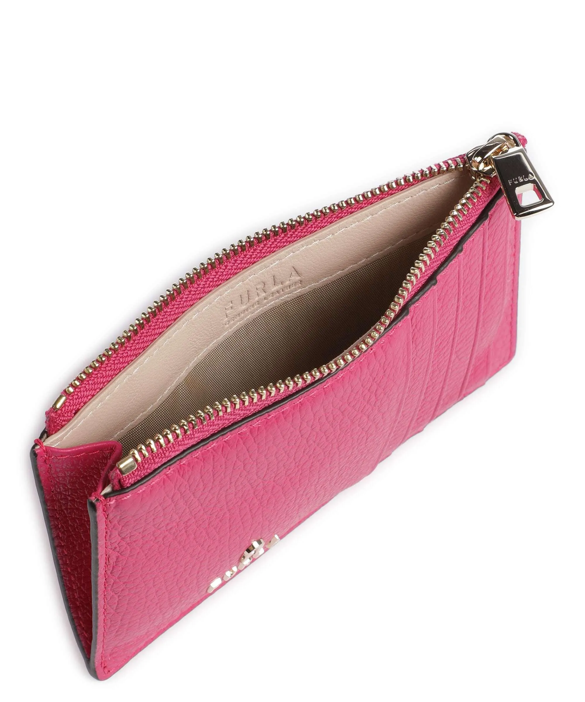  Furla Camelia M Porta carte di credito pelle granulata pink  
