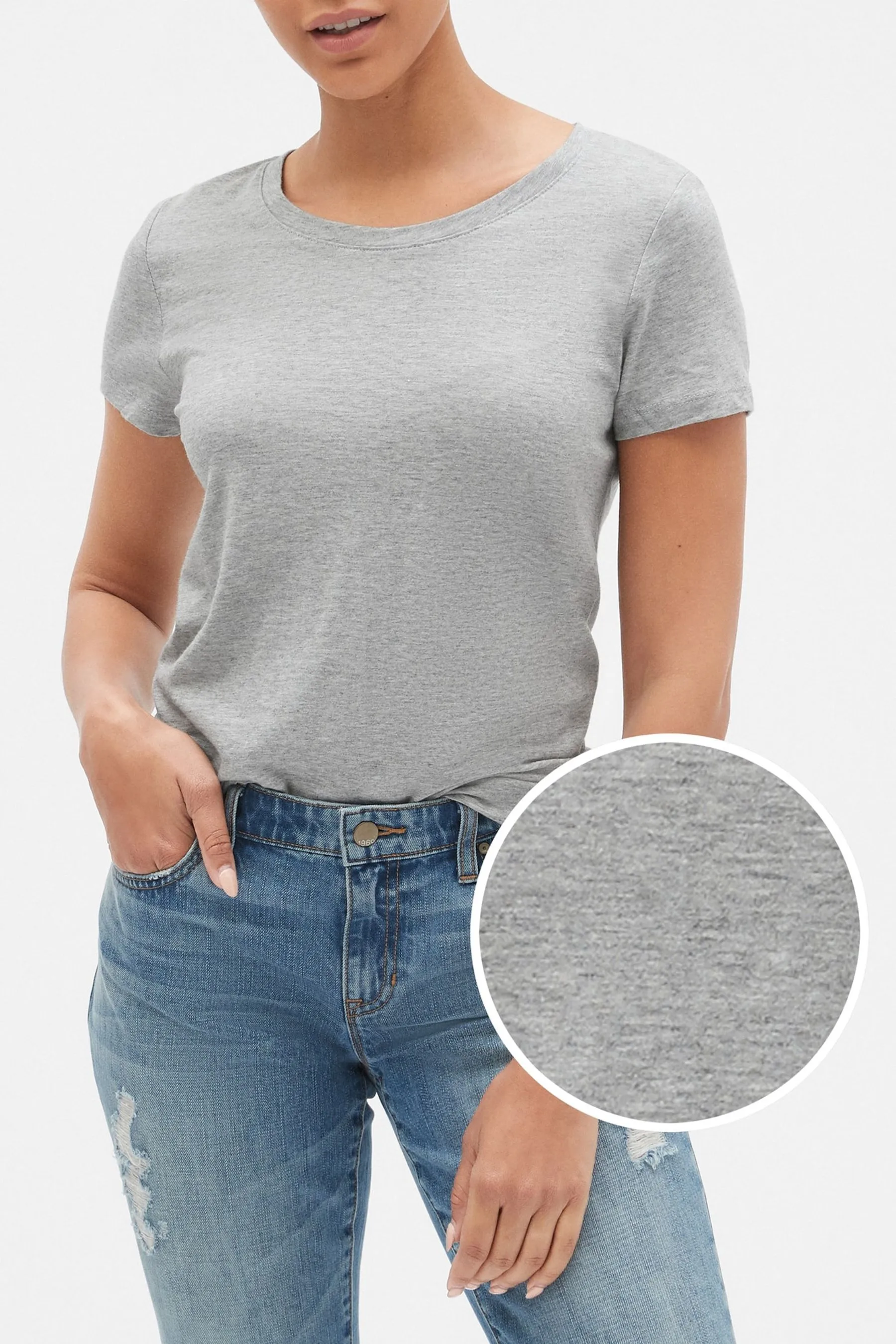 Gap T Shirt Scollo a V Maniche corte in cotone-modal    