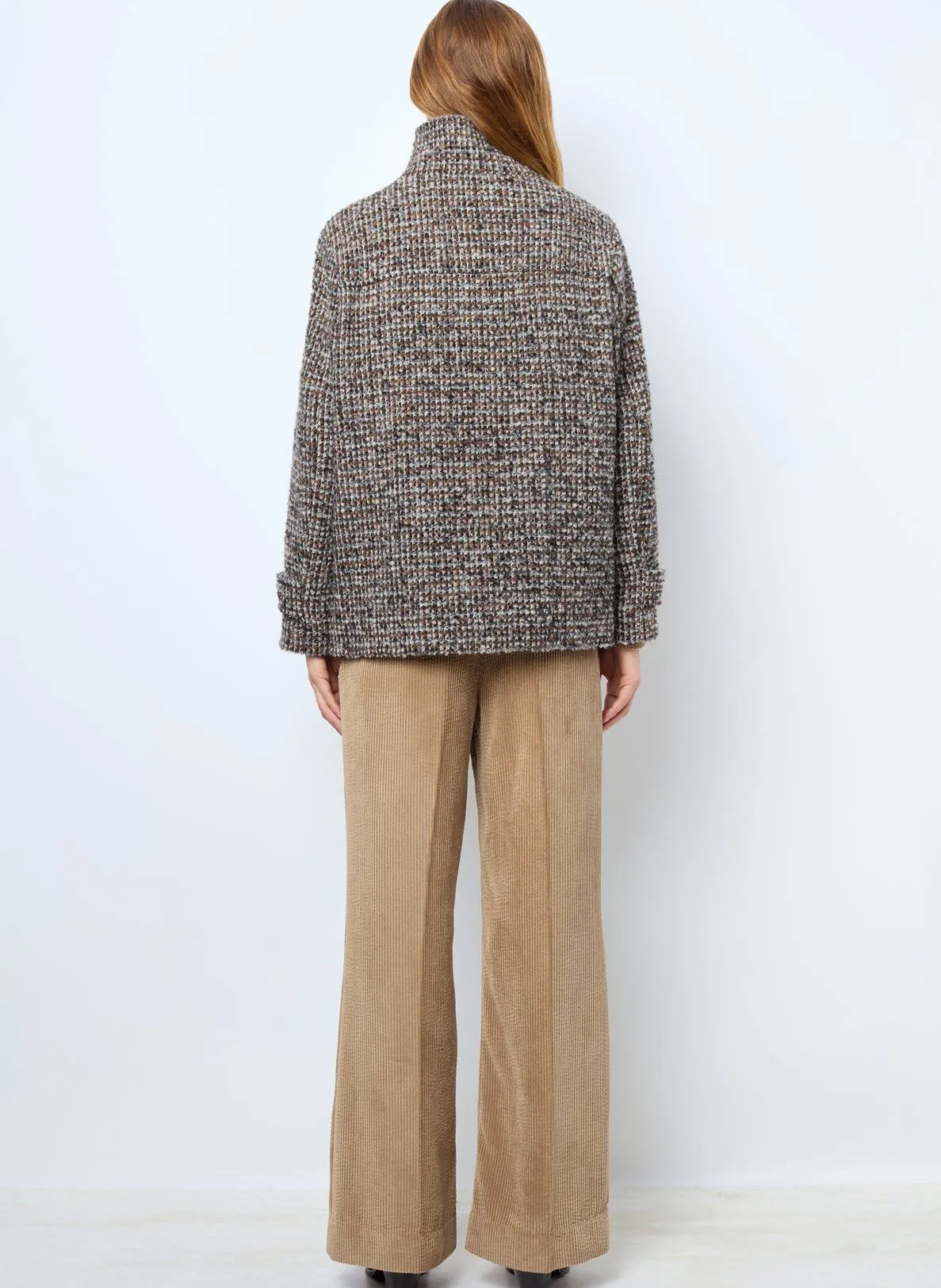  GERARD DAREL   LEONTINE - Cappotto diritto effetto tweed | Marrone