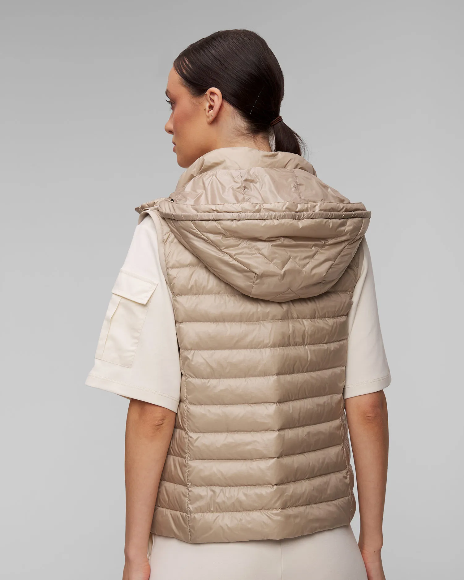 Gilet beige con piumino da donna BOGNER Florisa-D1 36877261-762