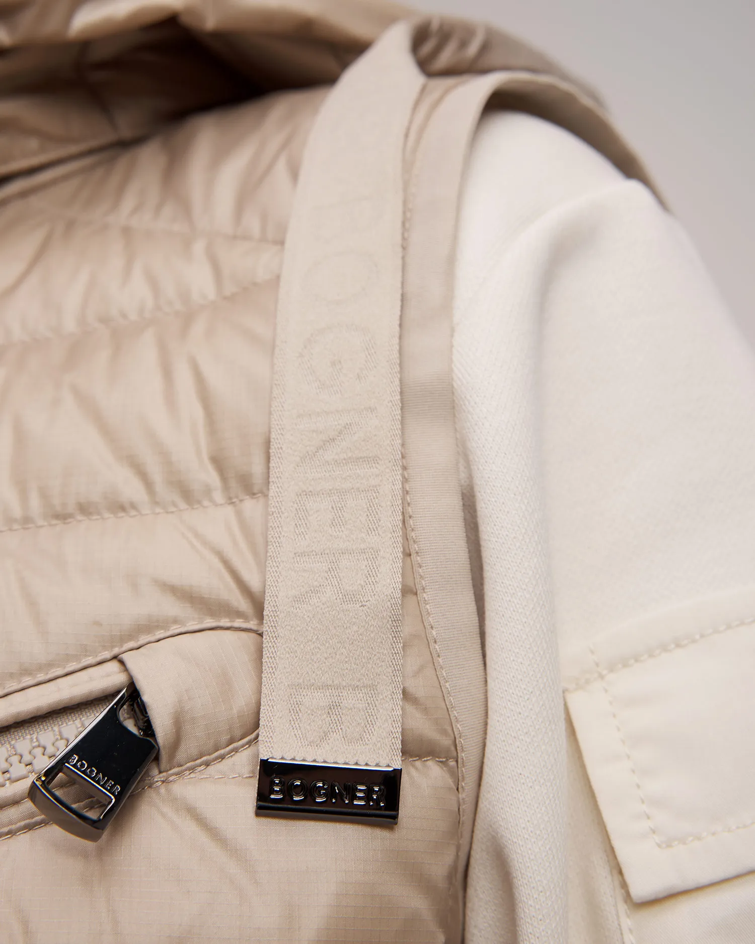 Gilet beige con piumino da donna BOGNER Florisa-D1 36877261-762