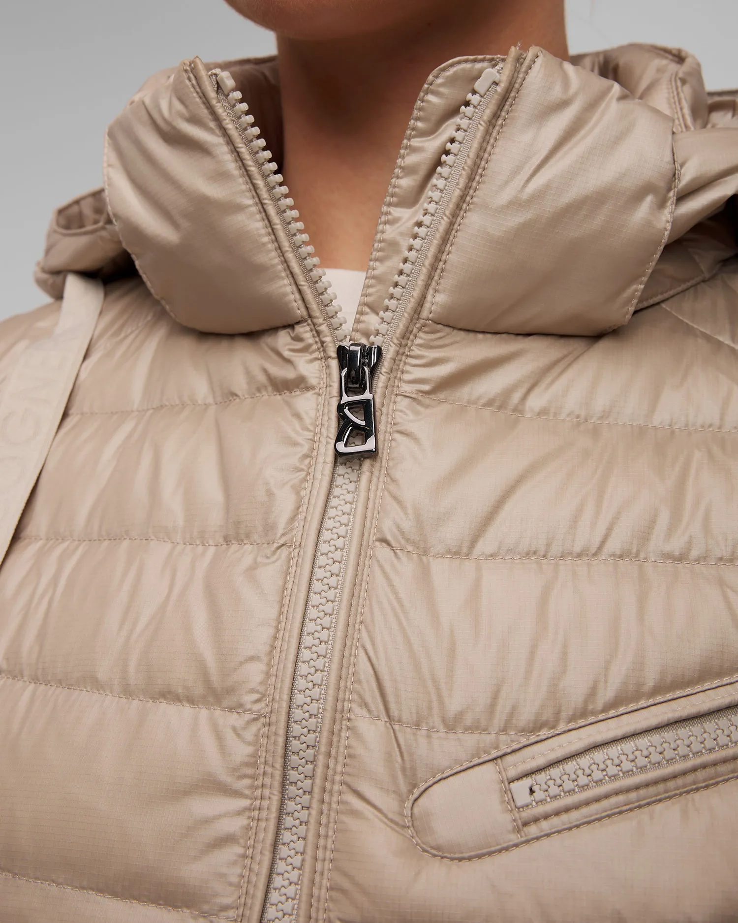 Gilet beige con piumino da donna BOGNER Florisa-D1 36877261-762