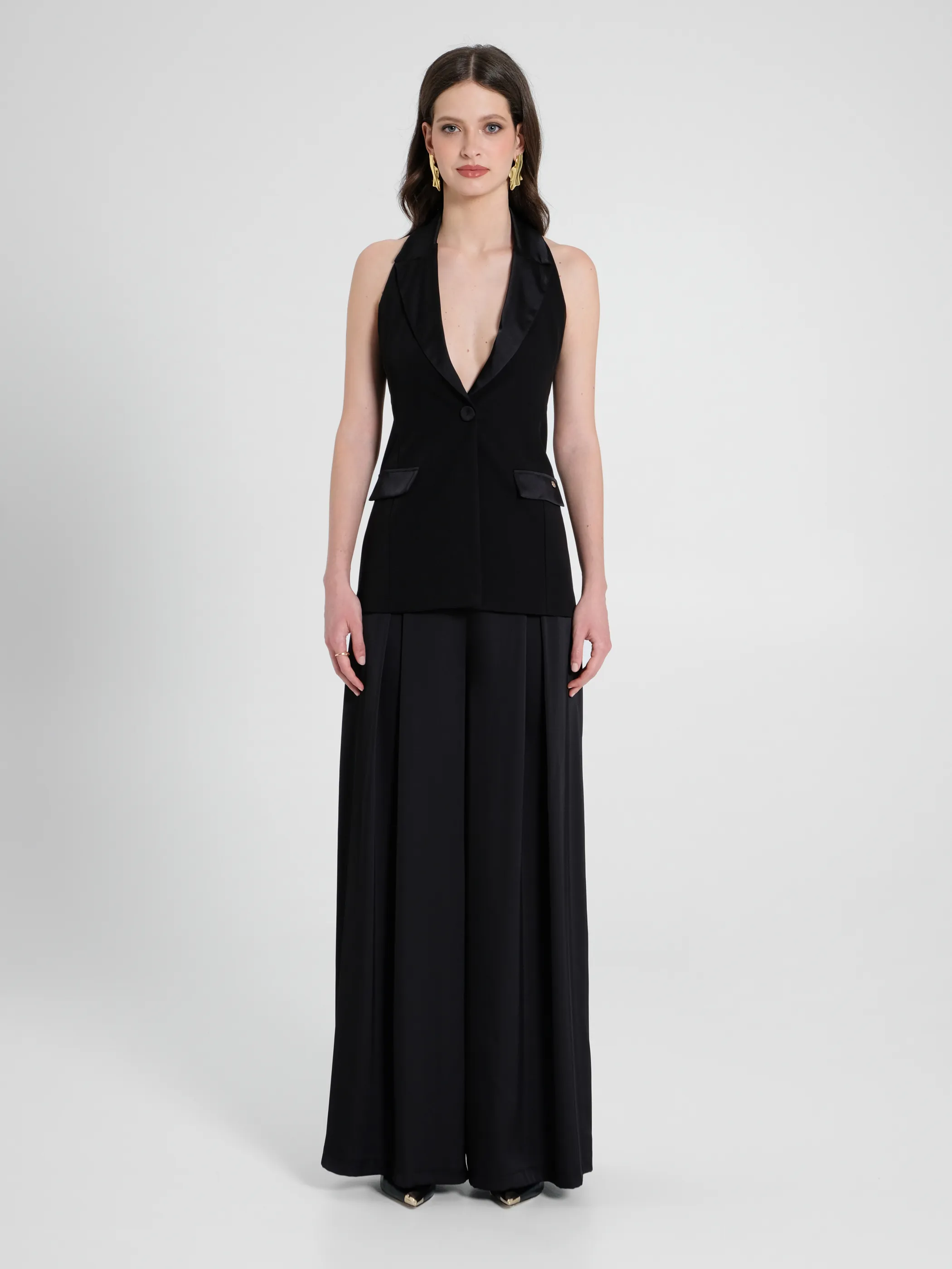      Gilet con dettagli in Raso     