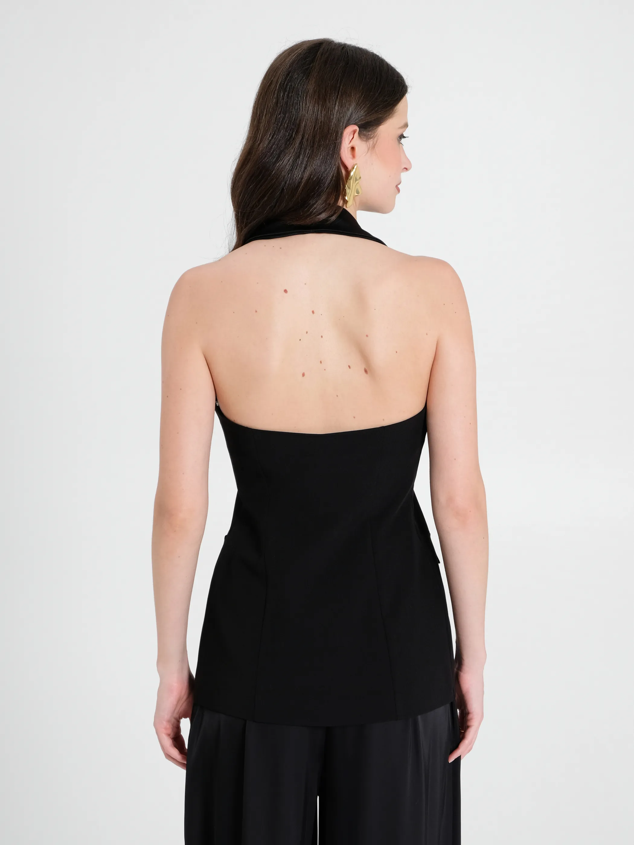      Gilet con dettagli in Raso     