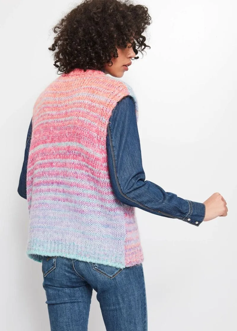 Gilet crochet misto lana e mohair