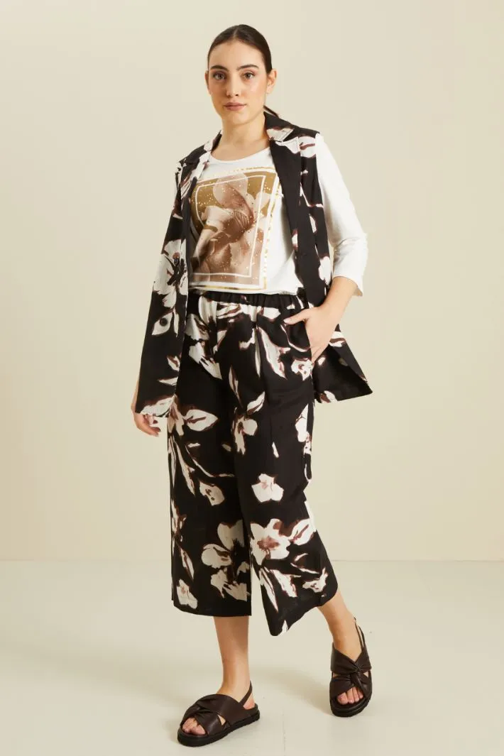 Gilet in lino e cotone