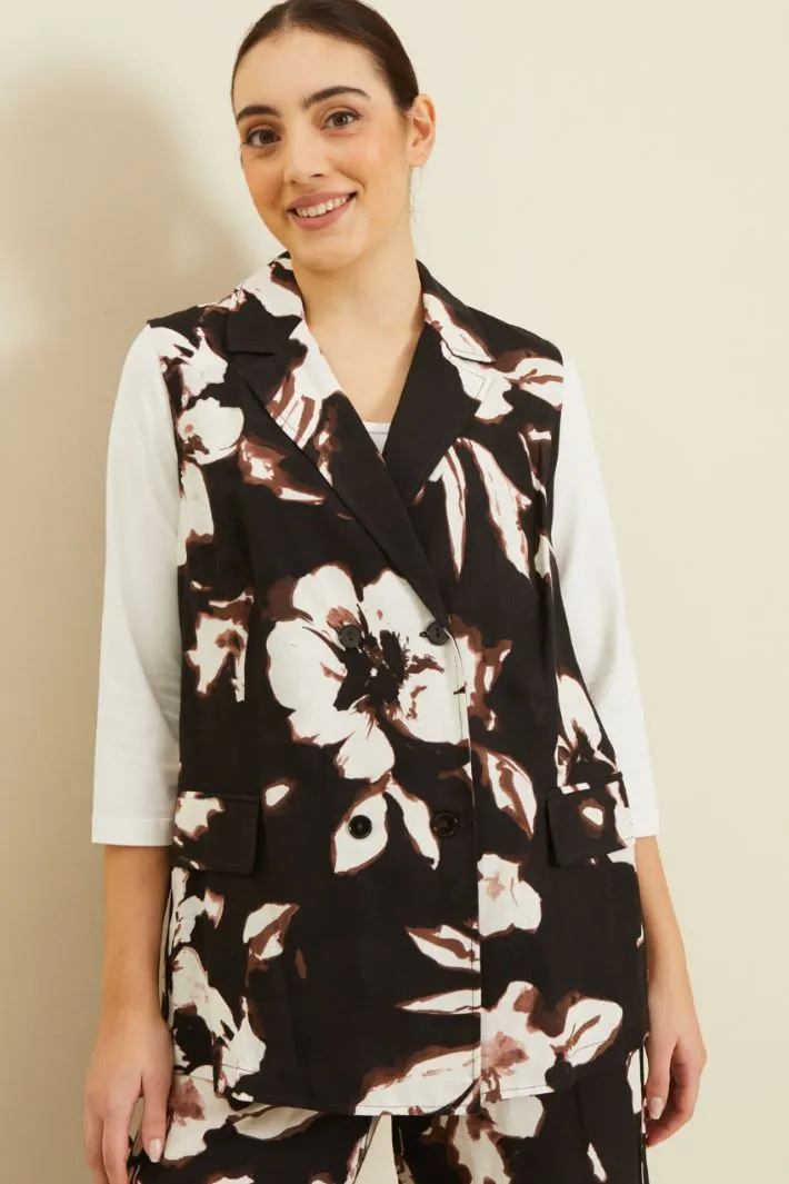 Gilet in lino e cotone