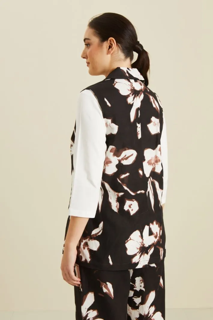 Gilet in lino e cotone
