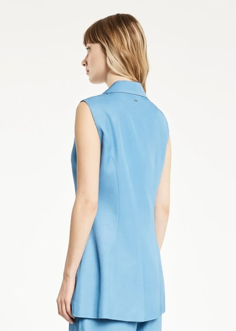 Gilet in twill di viscosa