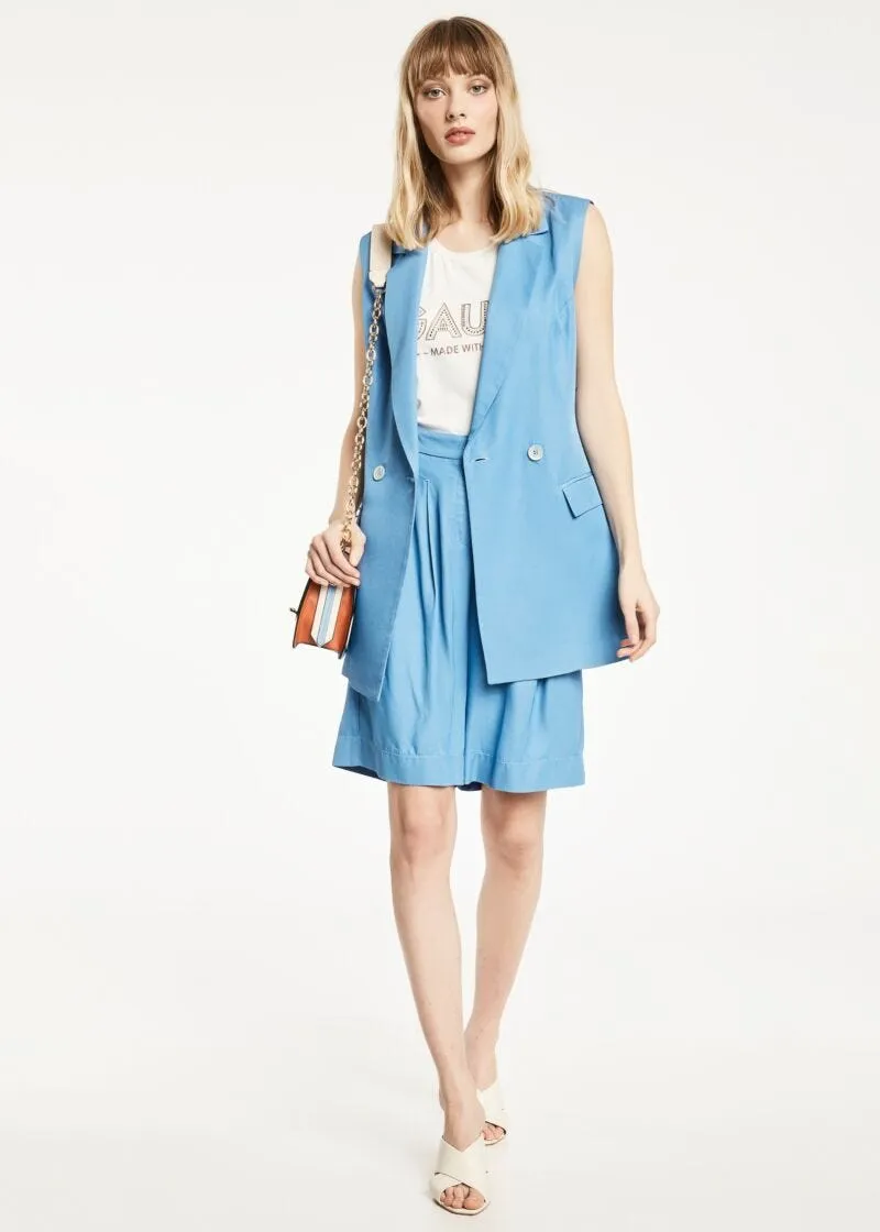 Gilet in twill di viscosa