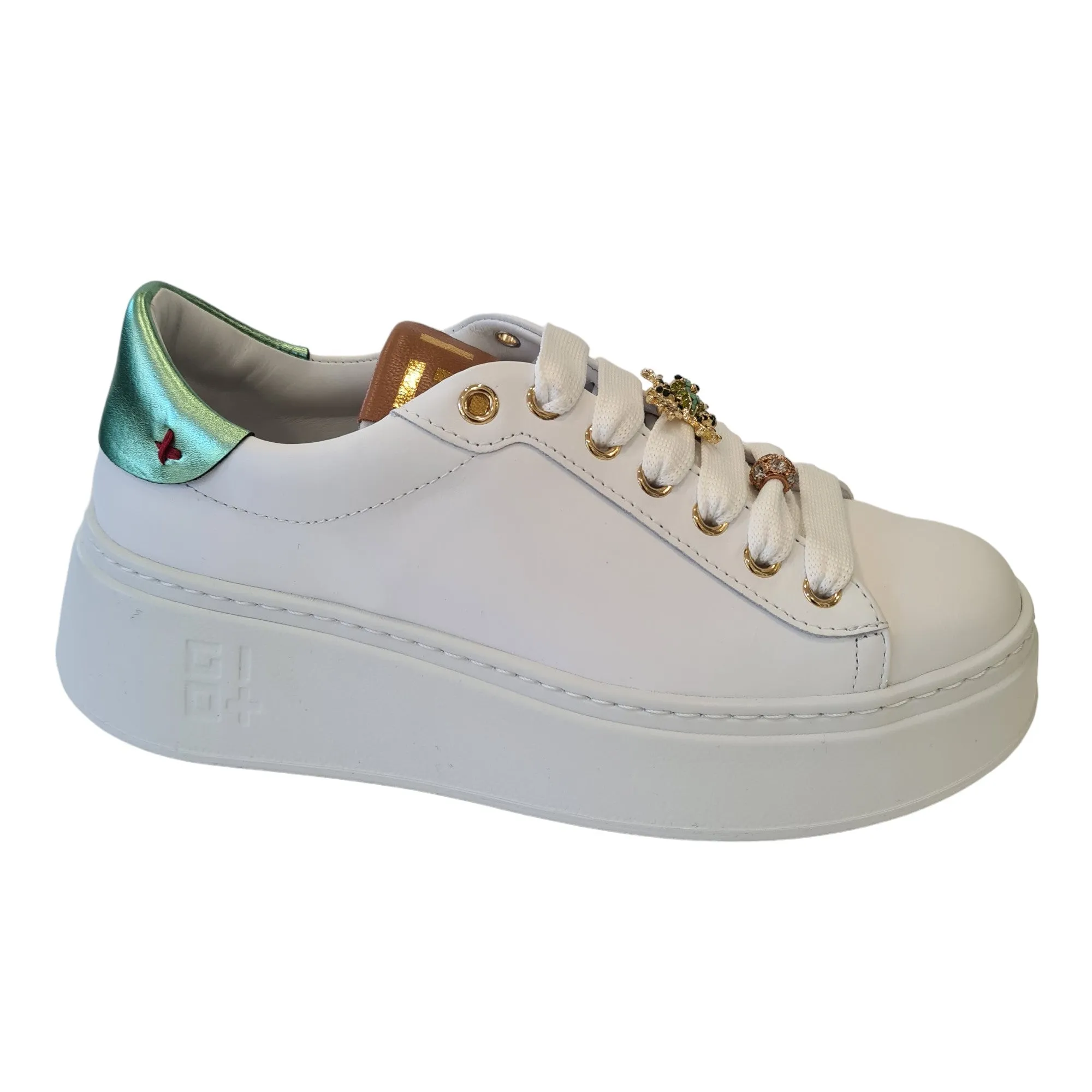 Gio+ Sneakers Bianca-Verde Donna Rif.21
