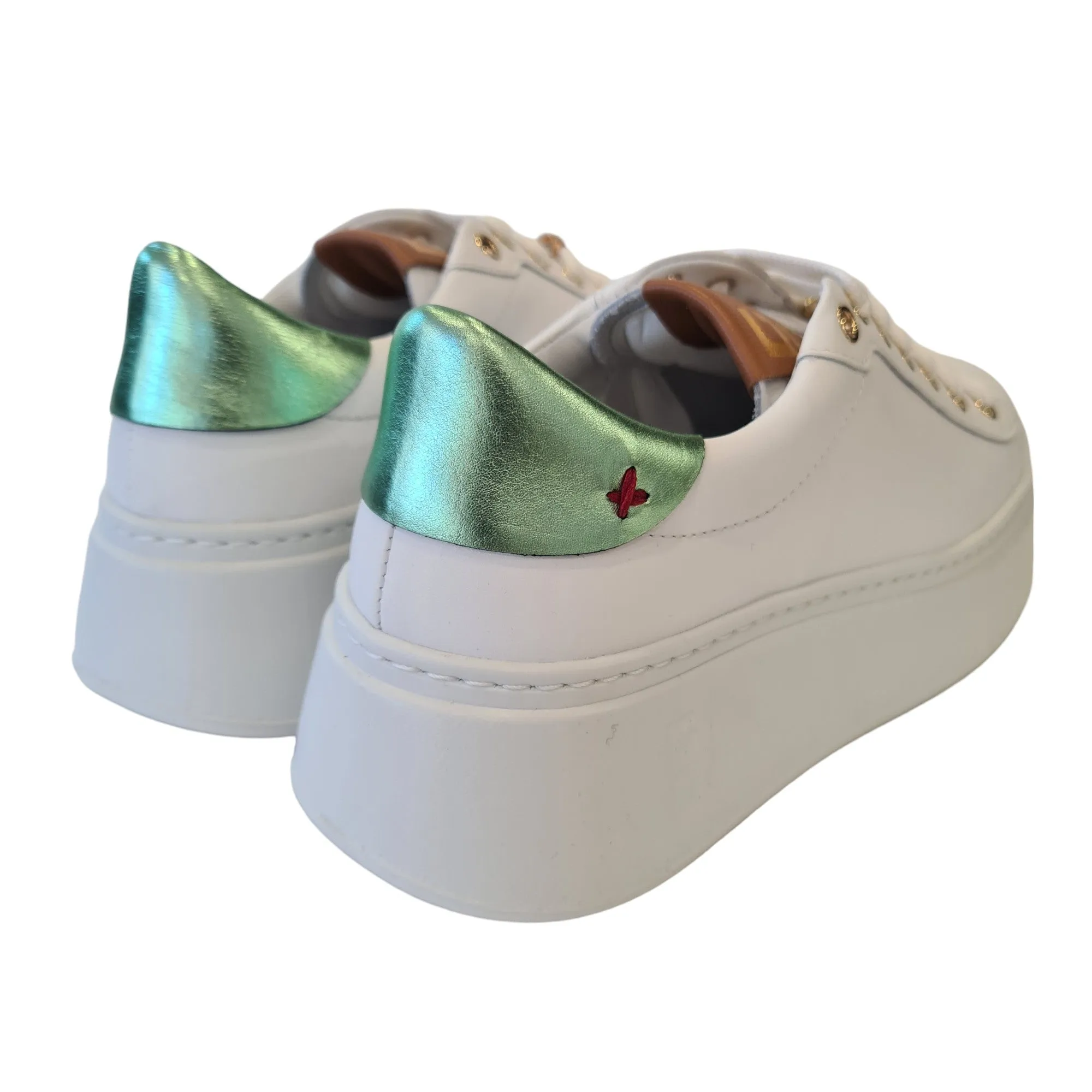 Gio+ Sneakers Bianca-Verde Donna Rif.21