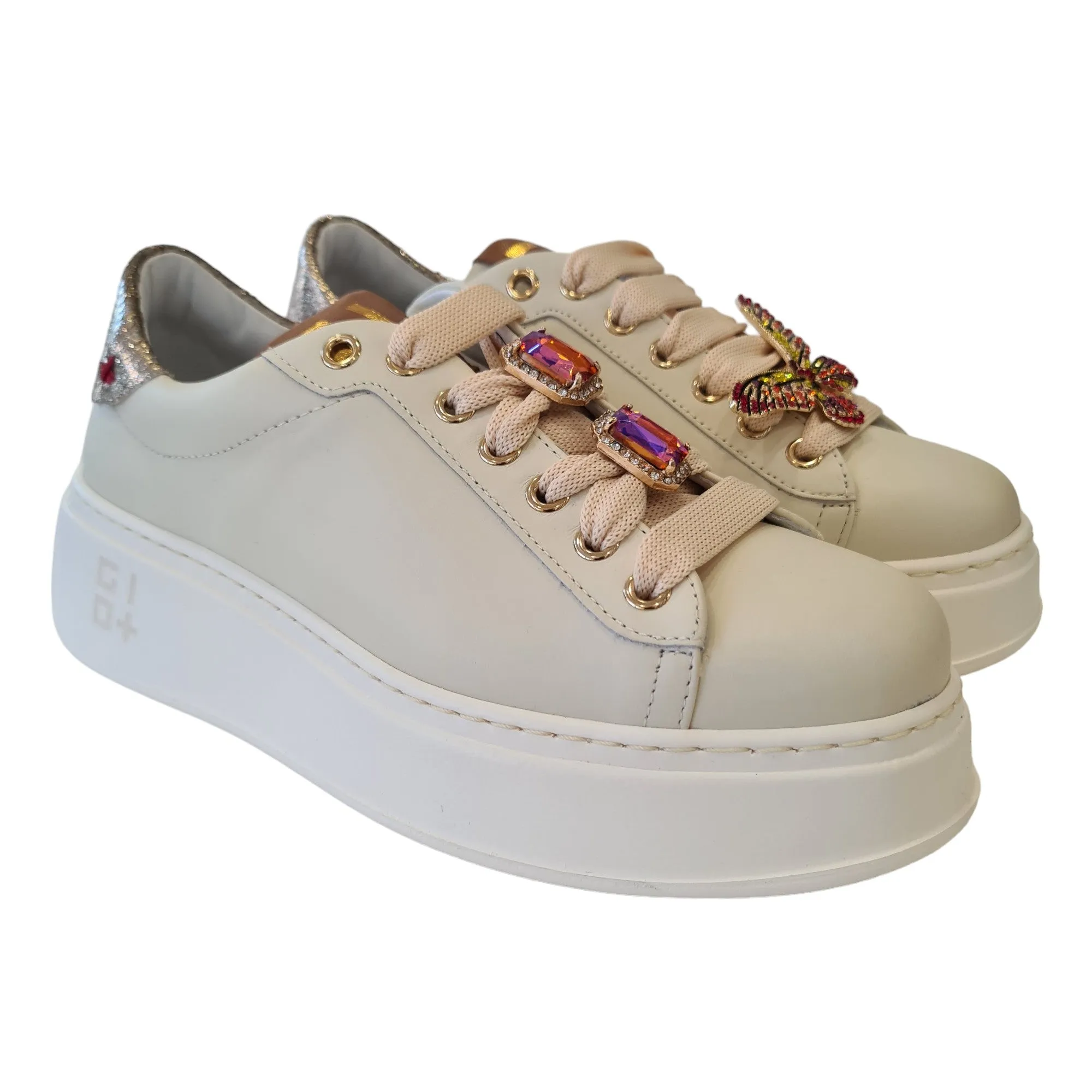 Gio+ Sneakers Donna  Beige-Platino Rif.22