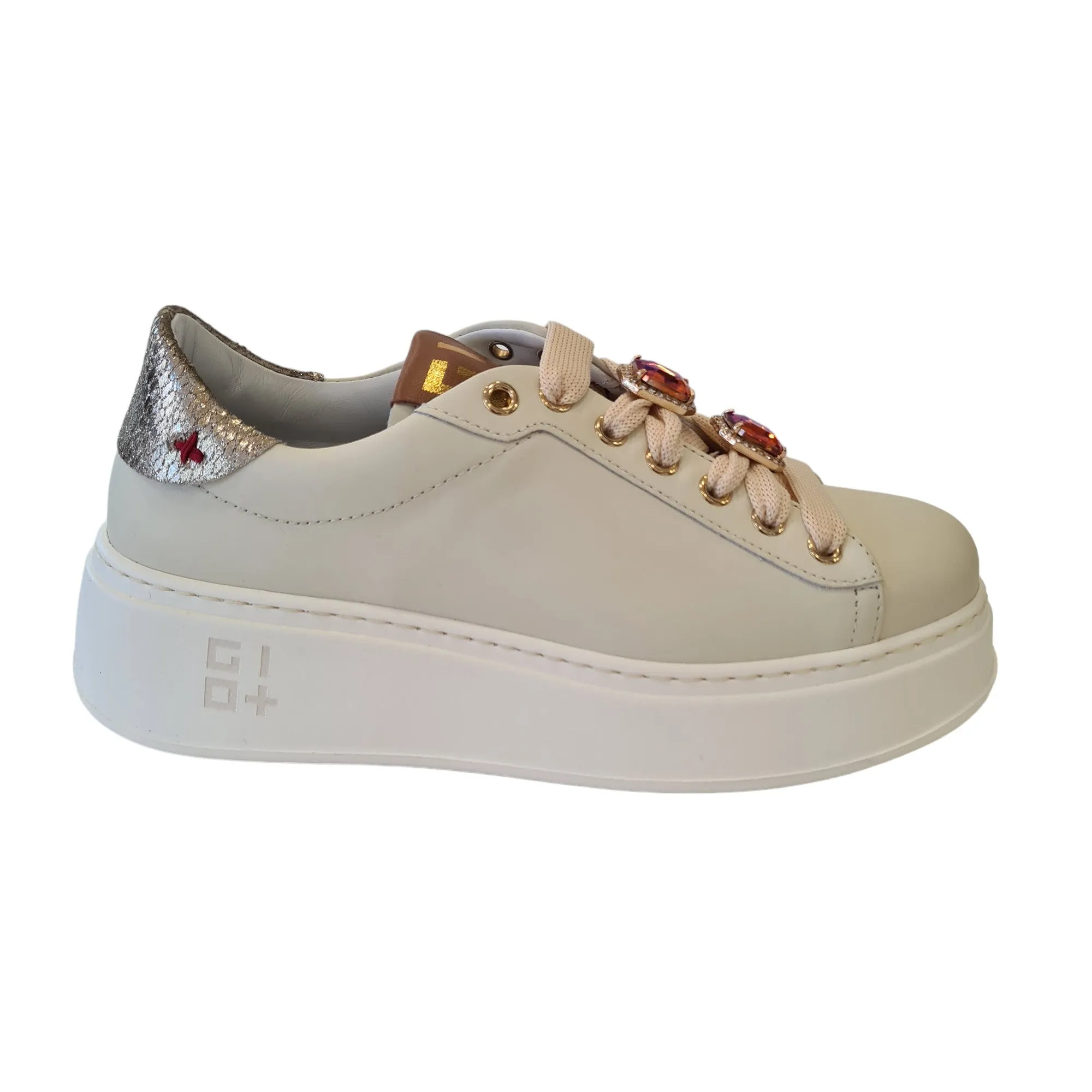 Gio+ Sneakers Donna  Beige-Platino Rif.22