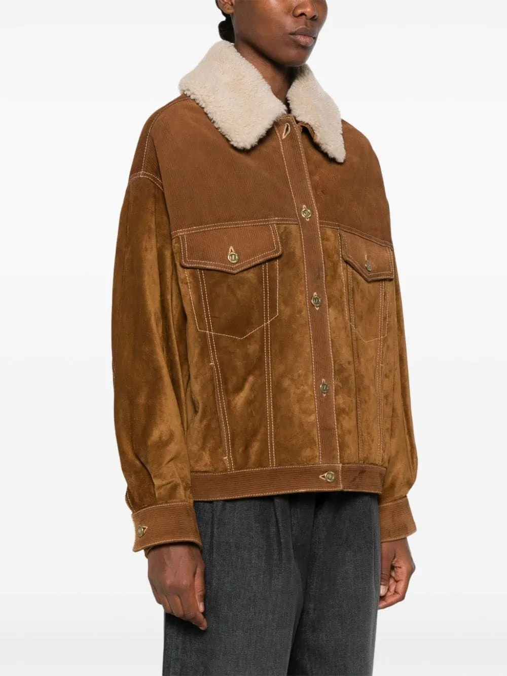   Golden Goose  Giacca in pelle scamosciata  