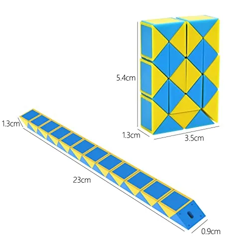 GOLDGE 24 Pack Mini Serpente Magico, 24 Blocchi Giocattolo Twist Cubo Puzzle Gadget Bambini Regalini Fine Festa Compleanno per R