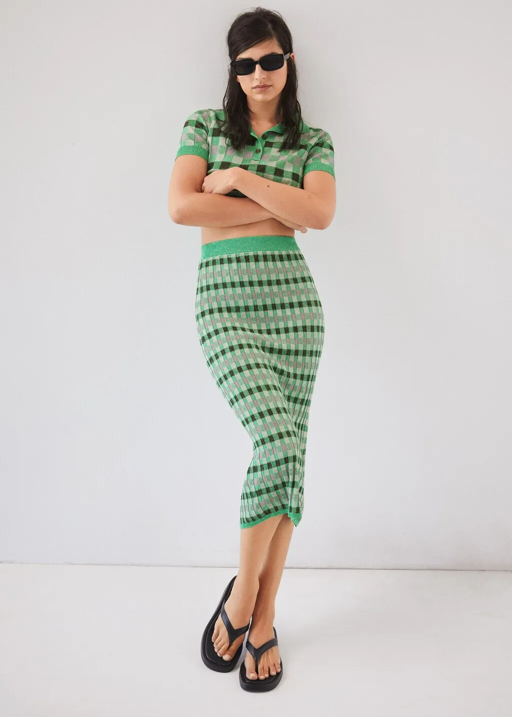 Gonna maglia lurex