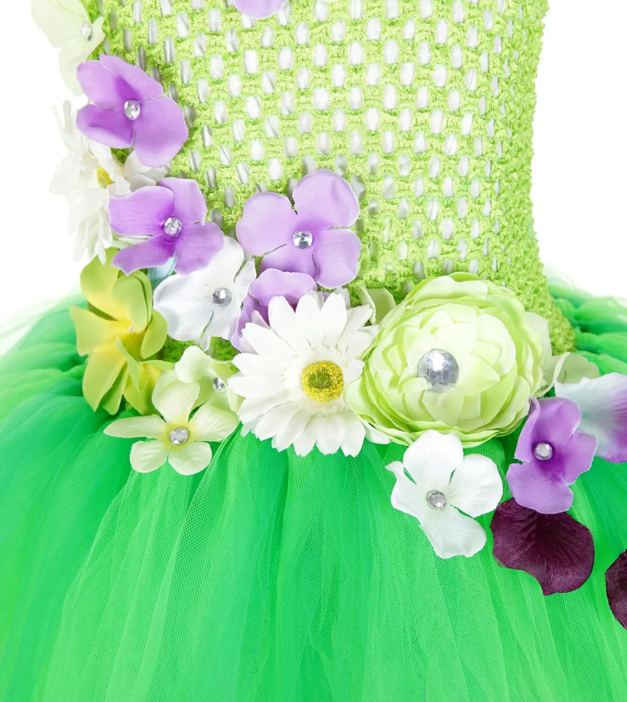Green Fairy Girls Tutu Dress With Wings Flower Girl Princess Abiti Outfit Bambini Compleanno Costume di Halloween Fan per bambin