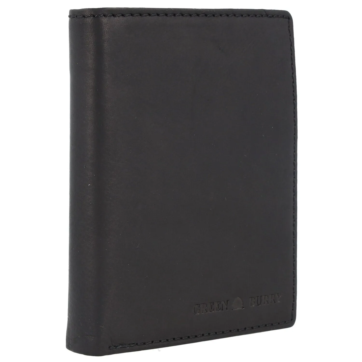 Greenburry Pure Black Portafoglio Protezione RFID Pelle 10.5 cm