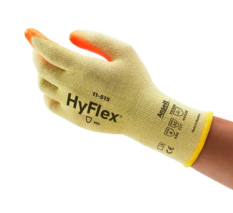 Guanti da lavoro Ansell 11-515, Tg. 10, in Kevlar, col. Giallo