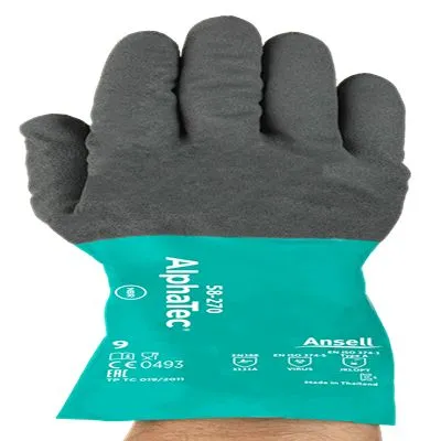 Guanti da lavoro Ansell AlphaTec 58270, Tg. 9, in Nitrile, Nylon, col. Grigio
