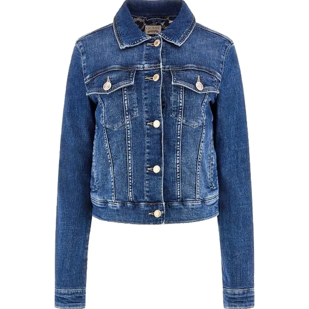 Guess giubbino jeans donna DElya Trucker W4RN01 D5921 ETSH Etosha