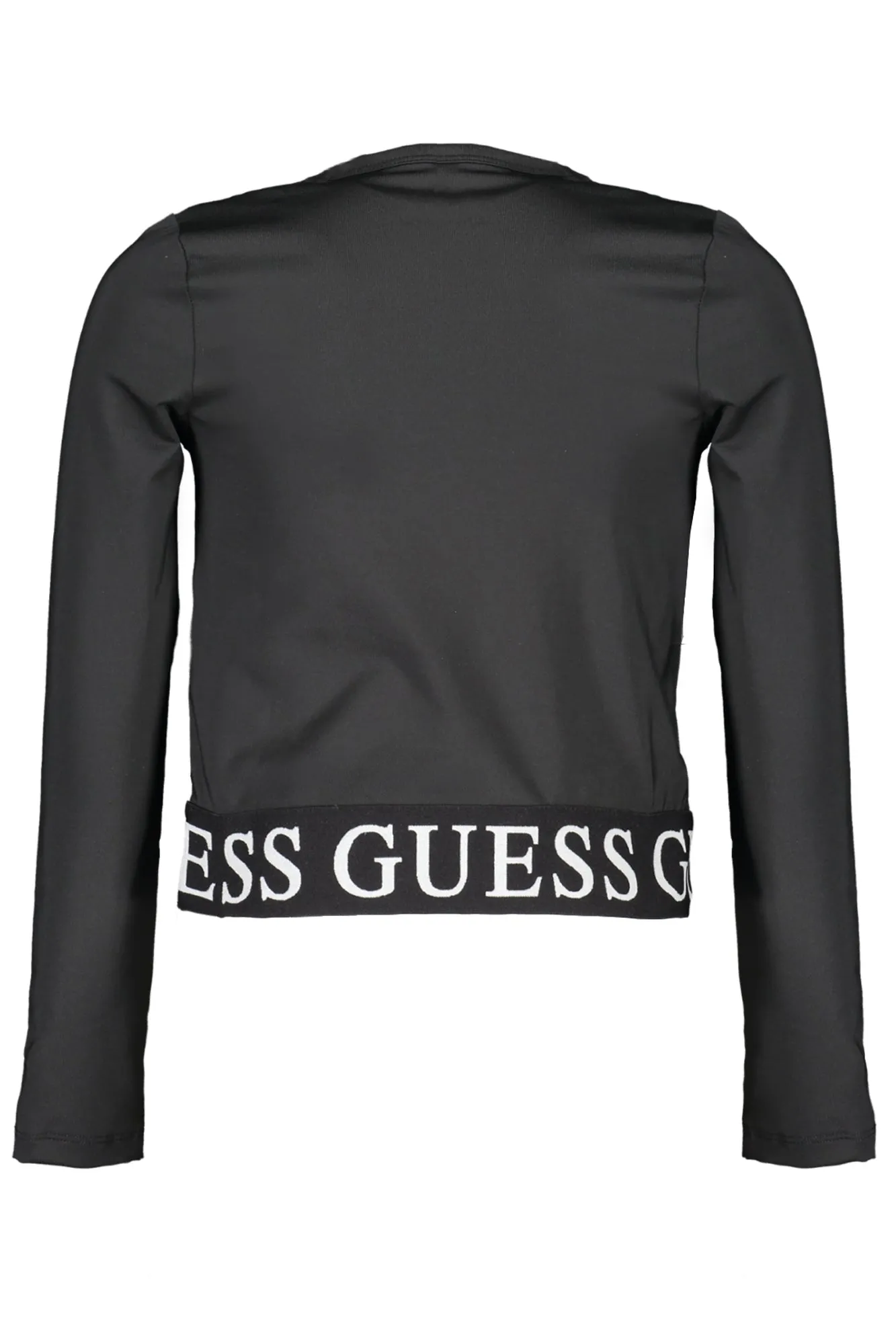 GUESS JEANS T-SHIRT MANICHE LUNGHE BAMBINA NERO