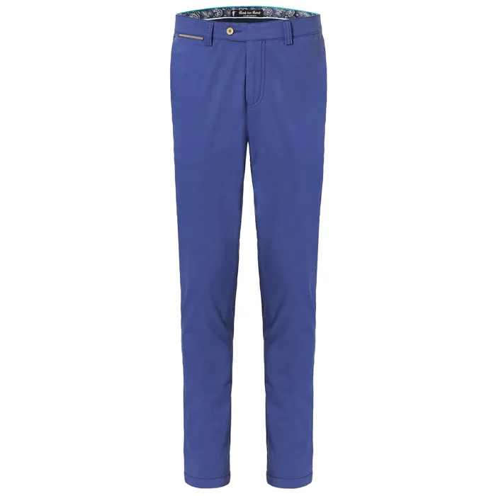 Henk ter Horst: chino di lusso in cotone slim-fit Blu scuro
