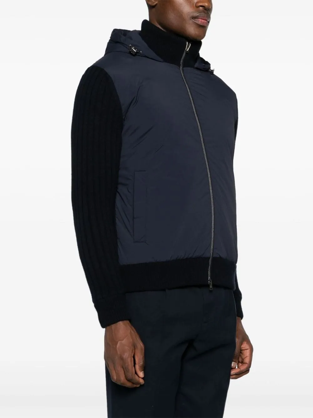 Herno-Piumino con inserti in maglia