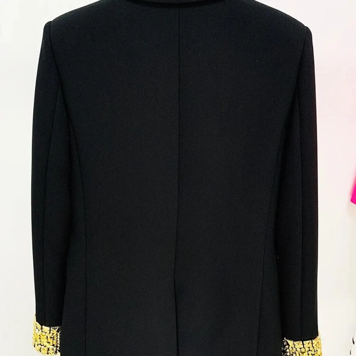 High Street Newest Fashion 2023 Designer Jacket Giacca da donna con vestibilità slim e perline con bottone singolo