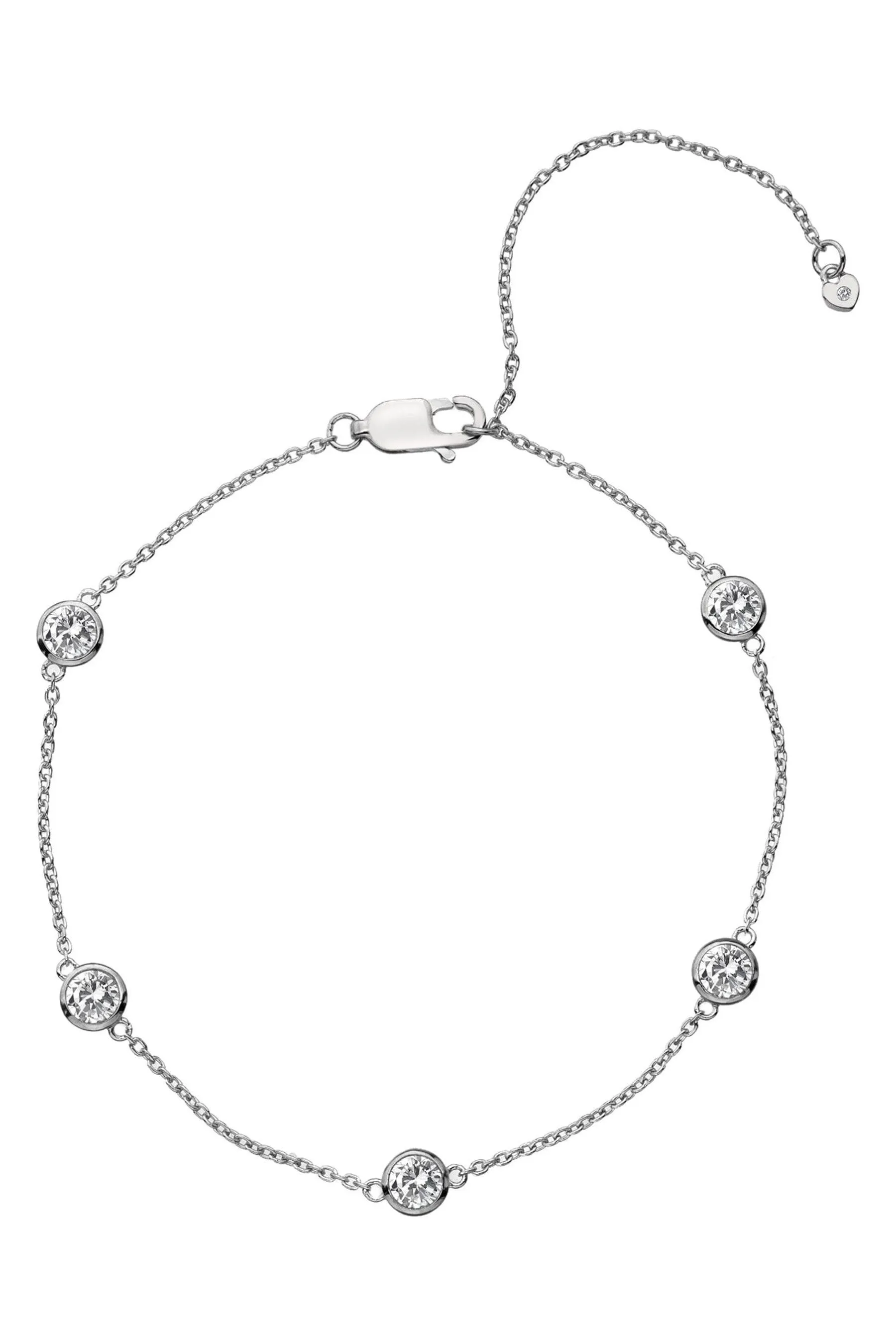 Hot Diamonds Argento - Topaz - Braccialetto Bianco tono su tono