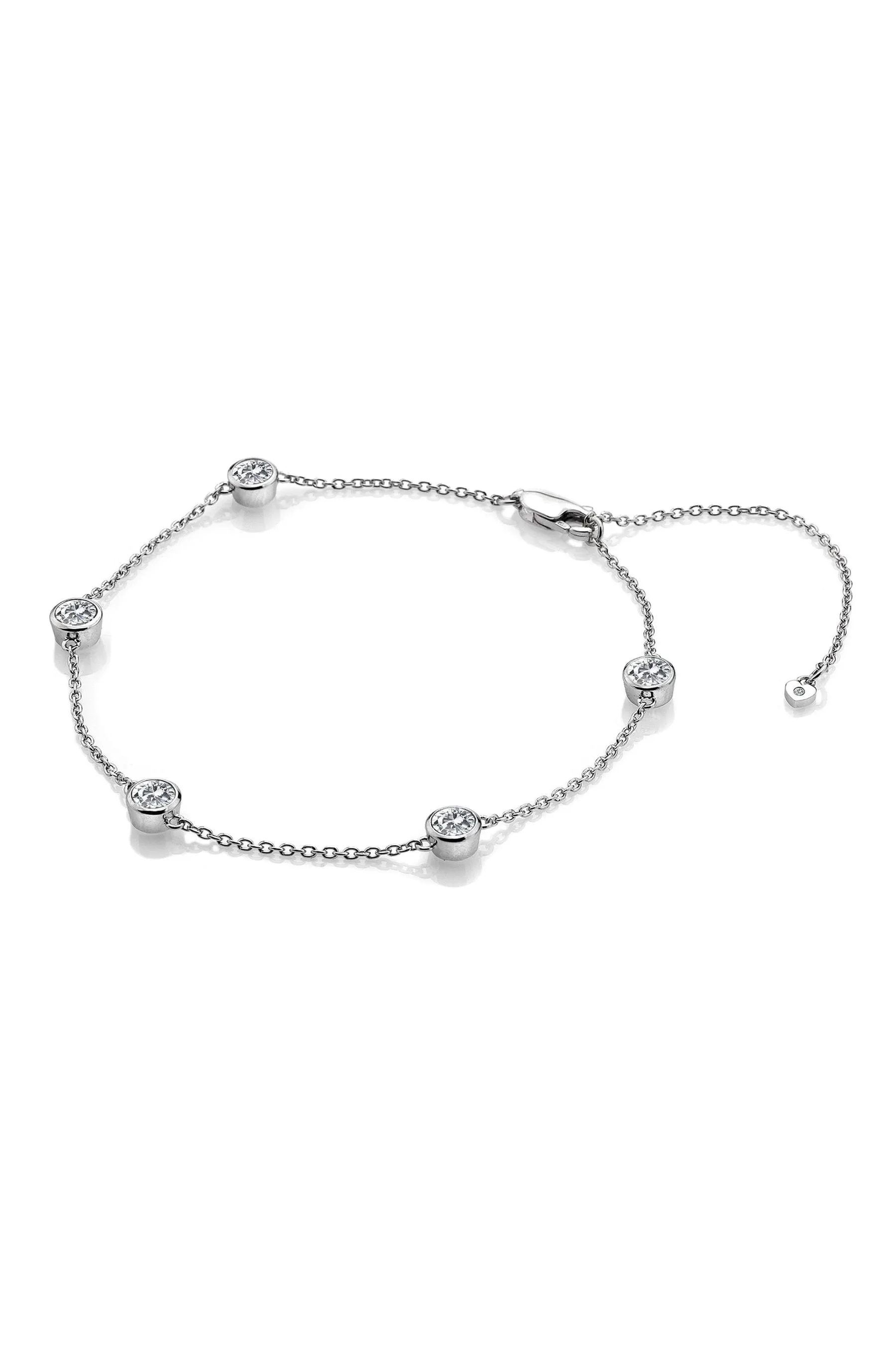 Hot Diamonds Argento - Topaz - Braccialetto Bianco tono su tono