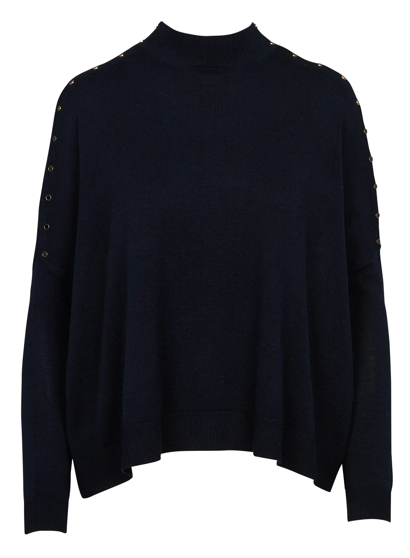  I CODE   Maglione a mantella in maglia con bottoni | Blu