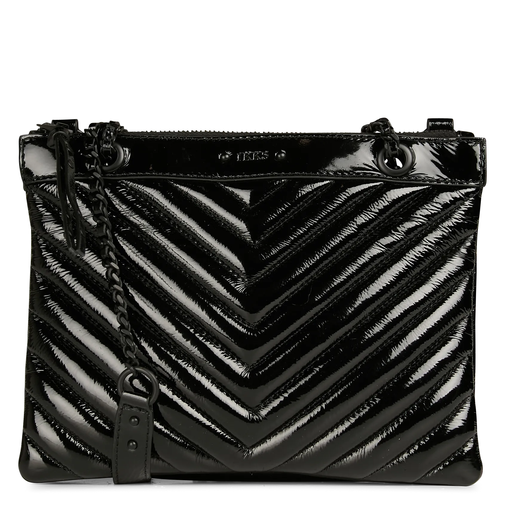  IKKS   1440 - Borsa pochette in pelle verniciata | Nero