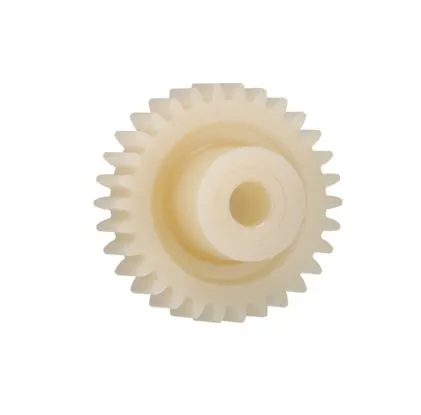 Ingranaggio cilindrico Igus, modulo 1, 38 denti, passo Ø 38mm, semigiunto Ø 18mm, foro Ø 8mm, in Igutek P360