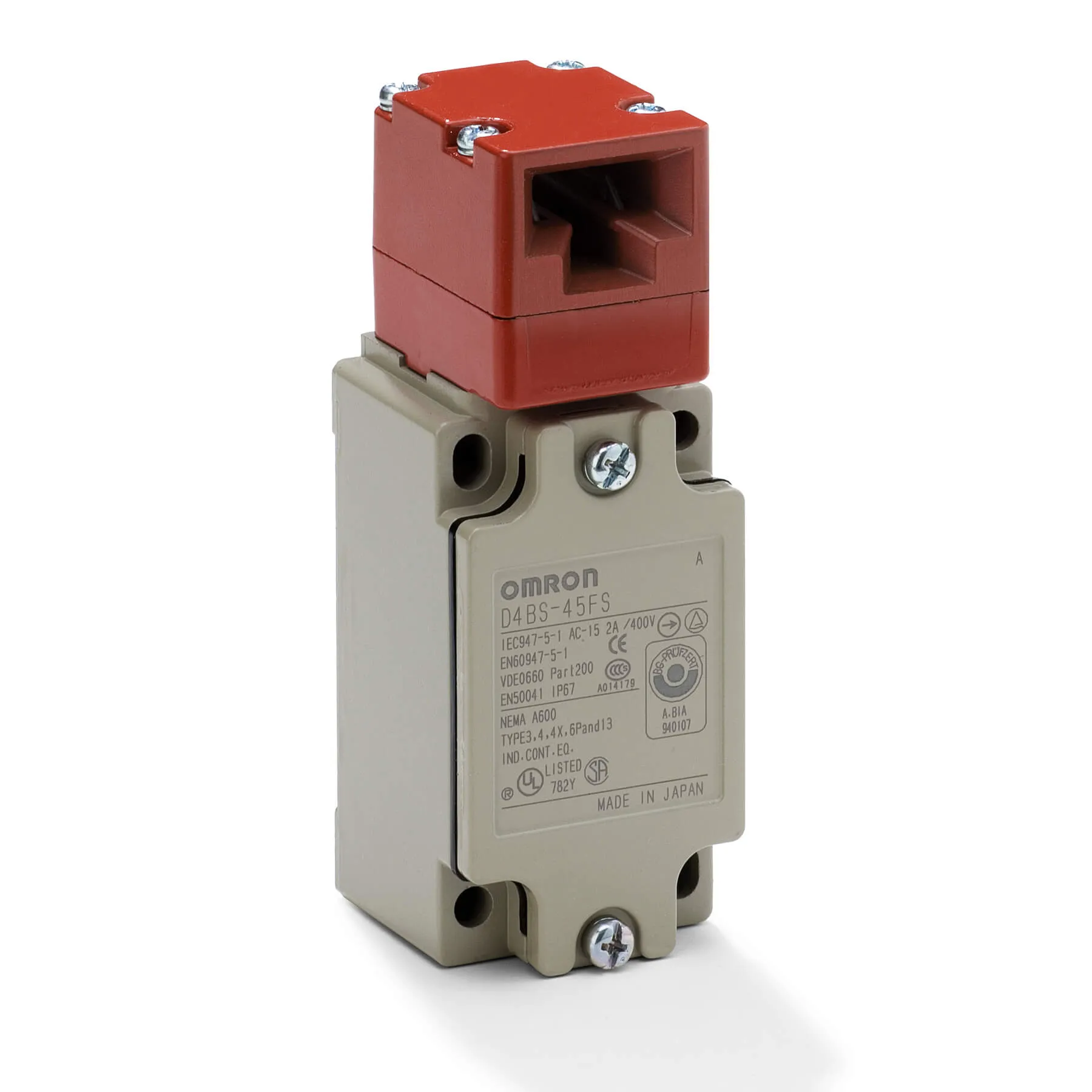 Interruttore di interblocco di sicurezza Omron D4BS, 2NC, A chiave