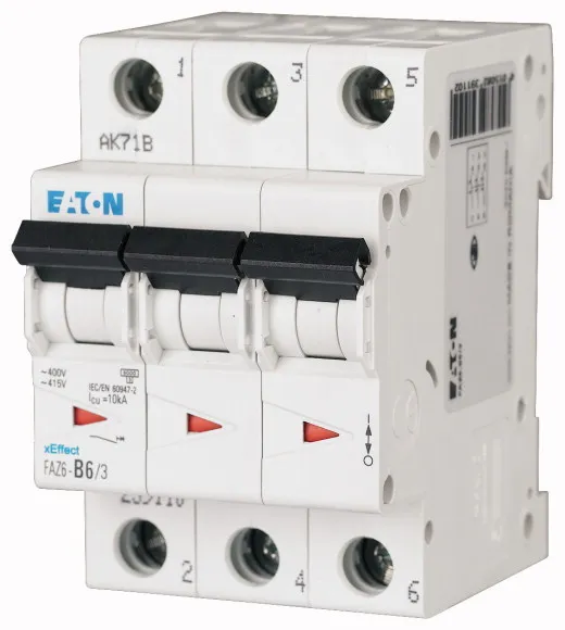 Interruttore magnetotermico Eaton, 3P 12A, Tipo D