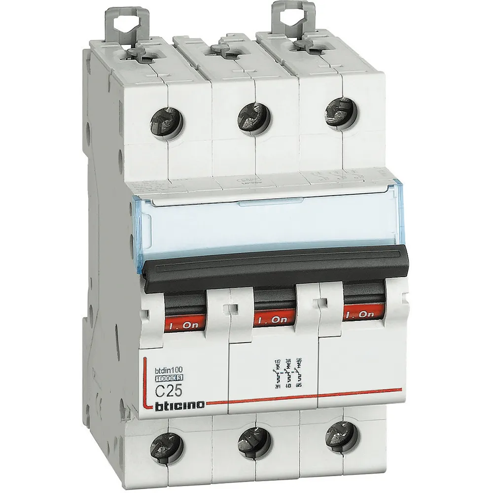 Interruttore termico Bticino Btdin, 3P poli, 25A, 400V ca