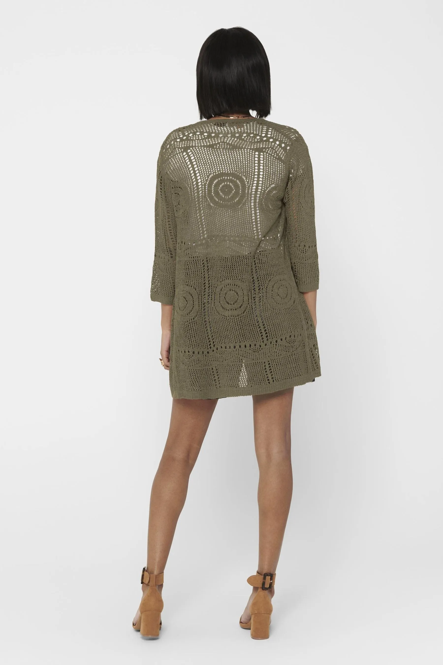 JDY - Cardigan estivo comodo all'uncinetto