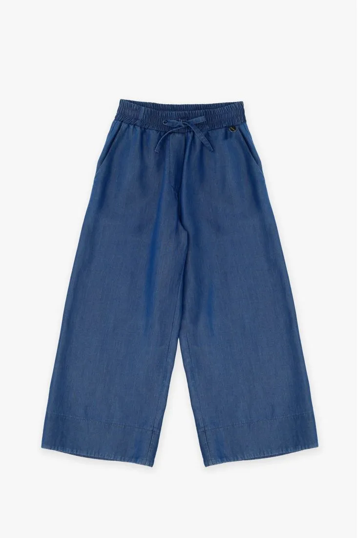 Jeans a palazzo bambina con coulisse